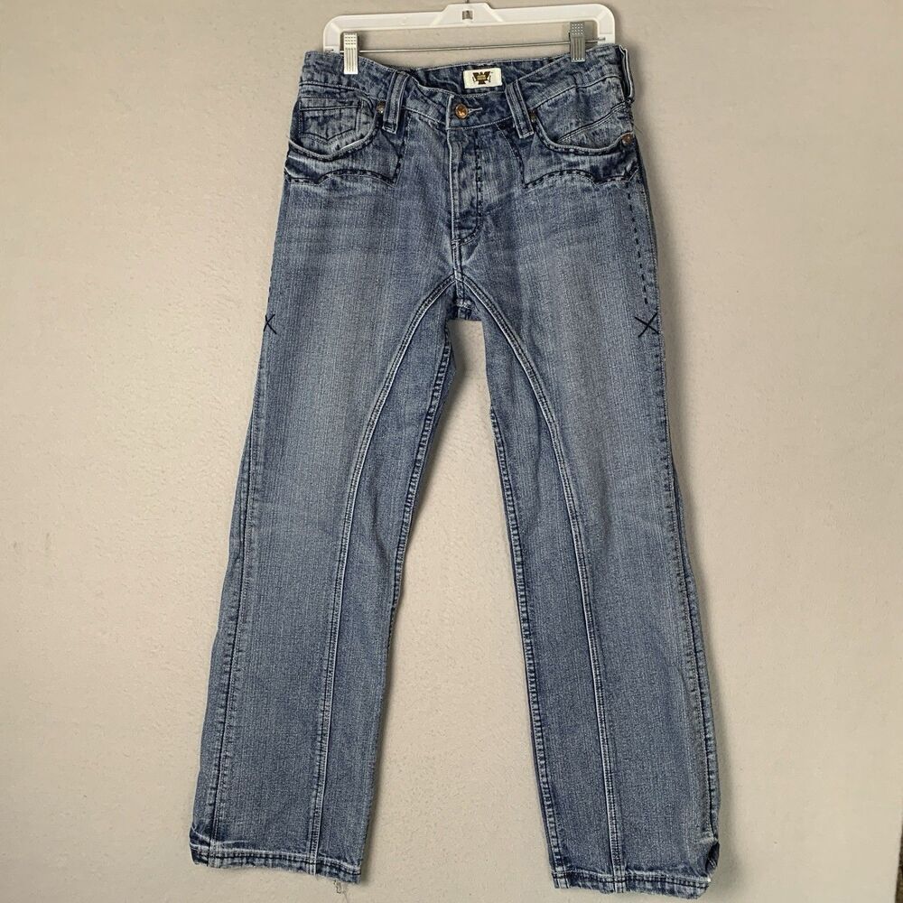 Antik Denim Jean Men Size 36x30 (32x30) Blue Y2K Edgy Western Cowboy Rodeo READ